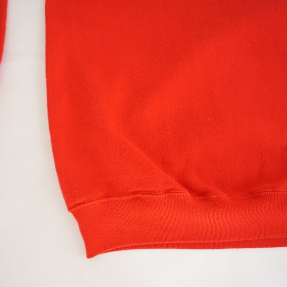 Vintage Jerzees Red Teddy Bear Christmas Sweatshirt Festive Holiday Santa Hat  L - Picture 6 of 10